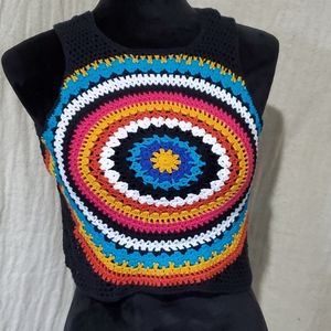 Deep Sugar Crochet Crop Top